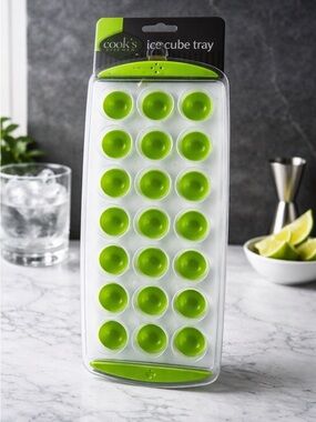 NWT Cook's Kitchen Green Ice Cube Tray - 21 Small Dome Ice Cubes or Snacks